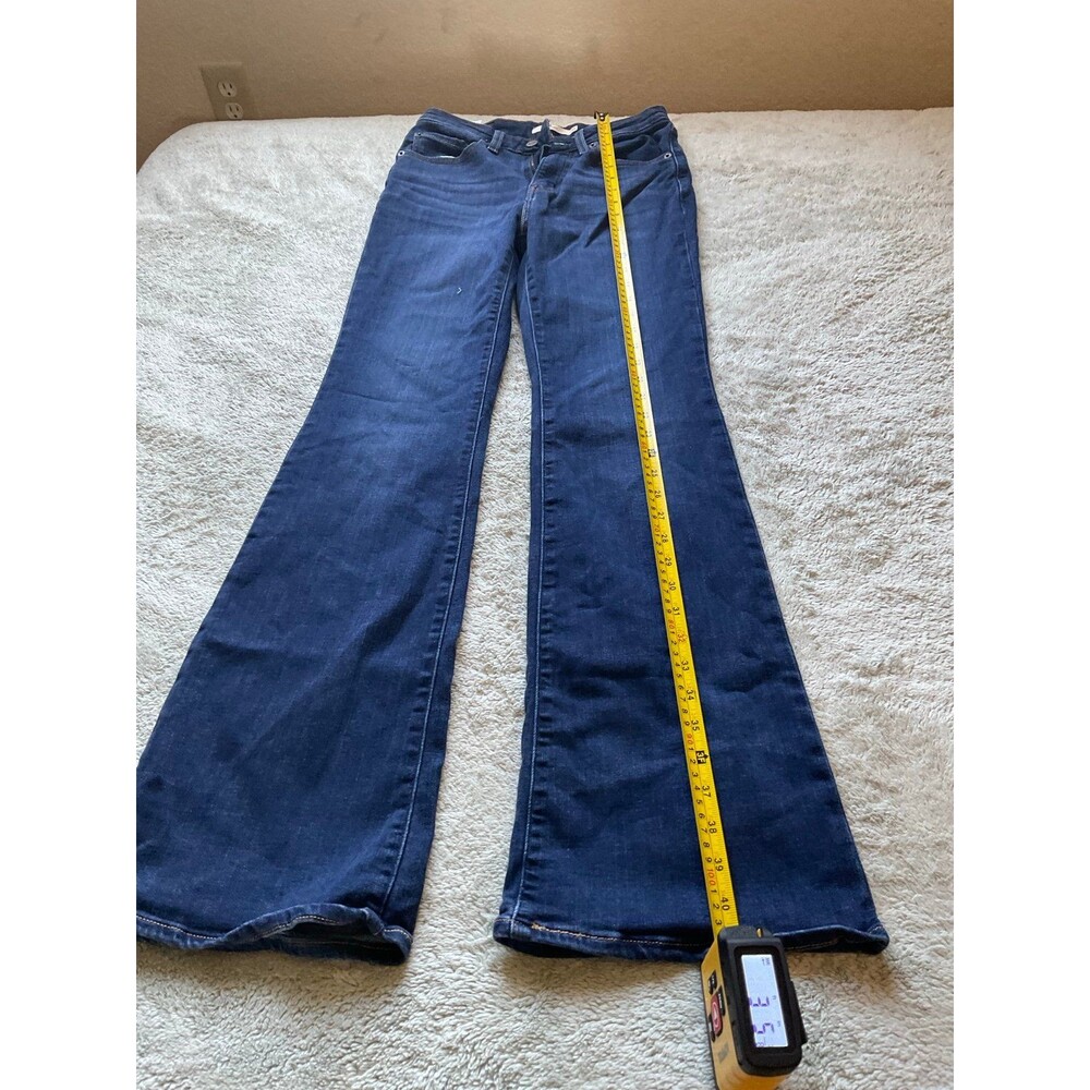 Levis Jeans Womens 27x32 Flare 726 Dark Wash High Rise Stretch Denim Boho Hippie - Picture 2 of 11
